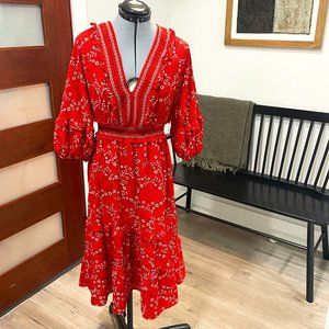 Red Max Studio 3/4 Sleeve Dress Sz. M